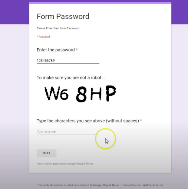 Password Protect Google Forms Assessments