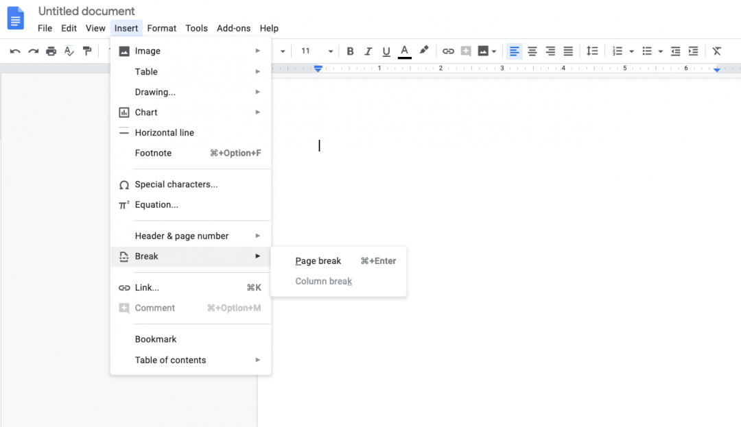 Insert a Page Break – New Feature in Google Docs | Ed Tech Framework